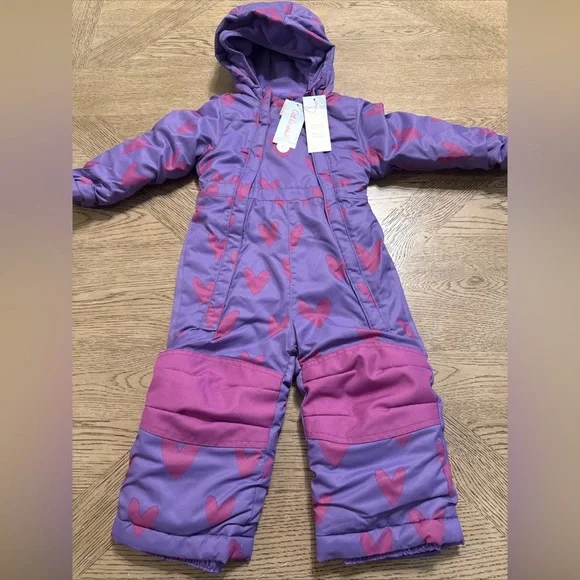 Cat & jack 18month snow suit purple, pink Cozy inside and hood - Picture 1 of 4